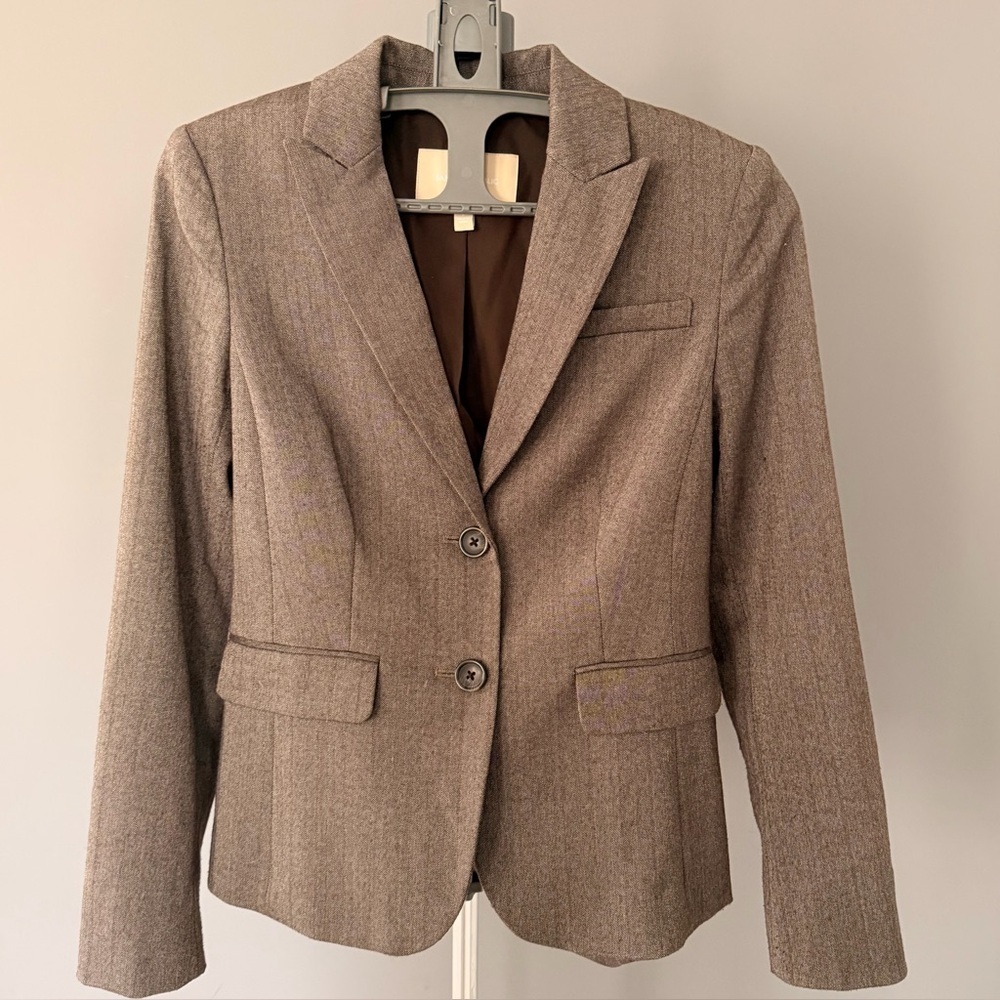 Banana Republic Gray/Brown Blazer Jacket